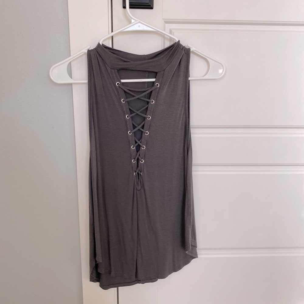 Light gray dress tank top